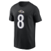 Футболка Baltimore Ravens Lamar Jackson Nike Black Name & Number