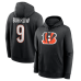 Толстовка Cincinnati Bengals Joe Burrow Nike Black Name & Number