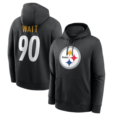 Толстовка Pittsburgh Steelers T.J. Watt Nike Black Name & Number
