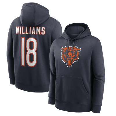 Толстовка Chicago Bears Caleb Williams Nike Navy Name & Number