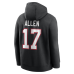 Толстовка Buffalo Bills Josh Allen Nike Black Name & Number Fleece