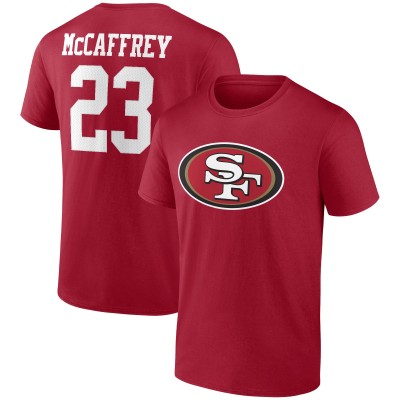 Футболка Christian McCaffrey San Francisco 49ers Player Icon Name & Number - Scarlet
