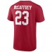 Футболка Christian McCaffrey San Francisco 49ers Player Icon Name & Number - Scarlet