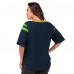 Женская Seattle Seahawks G-III 4Her by Carl Banks College Navy Plus Size Linebacker T-Shirt