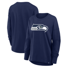  Женская футболка Seattle Seahawks Fanatics College Navy Relaxed Hip Essential Long Sleeve
