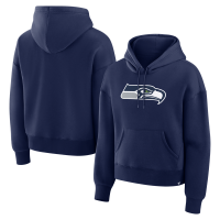 Женская Seattle Seahawks Fanatics College Navy Relaxed High Hip Essential Legacy Hoodie