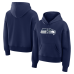 Женская Seattle Seahawks Fanatics College Navy Relaxed High Hip Essential Legacy Hoodie