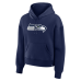Женская Seattle Seahawks Fanatics College Navy Relaxed High Hip Essential Legacy Hoodie