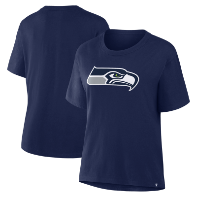  Женская футболка Seattle Seahawks Fanatics College Navy Essential Legacy