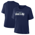  Женская футболка Seattle Seahawks Fanatics College Navy Essential Legacy