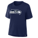  Женская футболка Seattle Seahawks Fanatics College Navy Essential Legacy