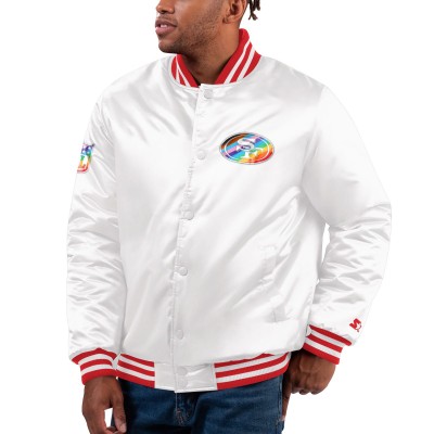 Куртка на кнопках San Francisco 49ers Starter Pride Varsity - White