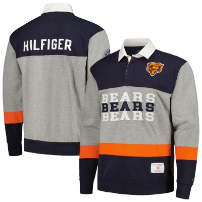 Поло Chicago Bears Tommy Hilfiger Connor Oversized Rugby Long Sleeve - Navy