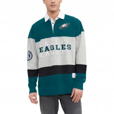 Поло с длинном рукавом Philadelphia Eagles Tommy Hilfiger Connor Oversized Rugby - Midnight Green