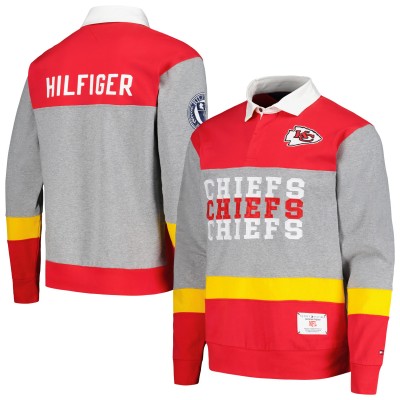 Поло с длинным рукавом Kansas City Chiefs Tommy Hilfiger Connor Oversized Rugby - Red