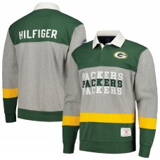 Поло с длинным рукавом Green Bay Packers Tommy Hilfiger Connor Oversized Rugby - Green