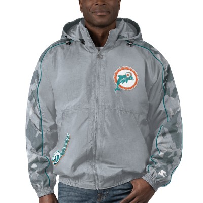 Кофта на молнии Miami Dolphins Starter Thursday Night Gridiron Throwback - Gray