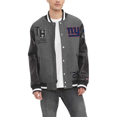 Куртка New York Giants Tommy Hilfiger Gunner Full-Zip Varsity - Heather Gray/Black
