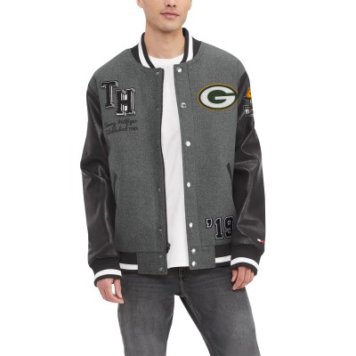 Куртка Green Bay Packers Tommy Hilfiger Gunner Full-Zip Varsity - Heather Gray/Black