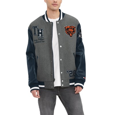 Куртка Chicago Bears Tommy Hilfiger Gunner Full-Zip Varsity - Heather Gray/Navy