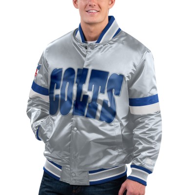 Куртка на кнопках Indianapolis Colts Starter Gridiron Classics Home Game Satin - Gray
