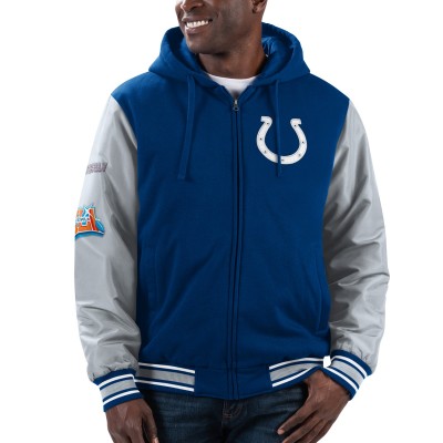 Толстовка на молнии Indianapolis Colts G-III Sports by Carl Banks Player Option - Royal/Gray