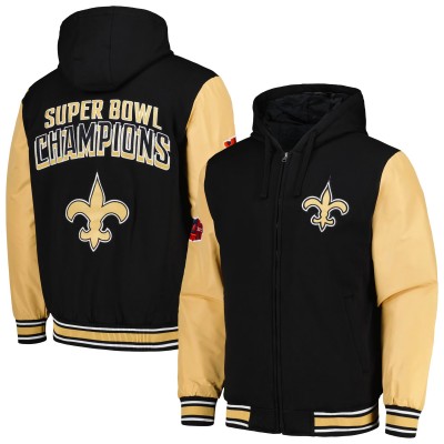 Толстовка на молнии New Orleans Saints G-III Sports by Carl Banks Player Option - Black/Gold