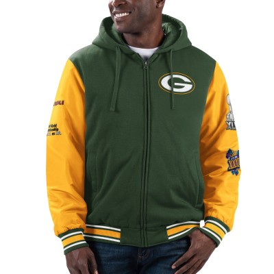 Толстовка на молнии Green Bay Packers G-III Sports by Carl Banks Player Option - Green/Gold