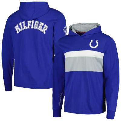 Футболка с длинным рукавом с капюшоном Indianapolis Colts Tommy Hilfiger Morgan - Royal