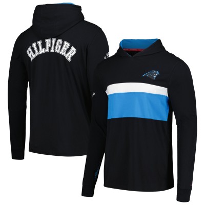 Футболка с длинным рукавом с капюшоном Carolina Panthers Tommy Hilfiger Morgan - Black