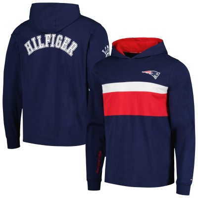 Лонгслив с капюшоном New England Patriots Tommy Hilfiger Morgan - Navy