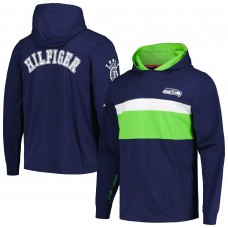 Футболка с длинным рукавом с капюшоном Seattle Seahawks Tommy Hilfiger Morgan - College Navy