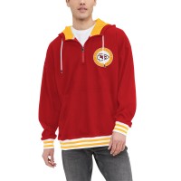 Kansas City Chiefs Tommy Hilfiger Red Aaron Quarter-Zip Hoodie