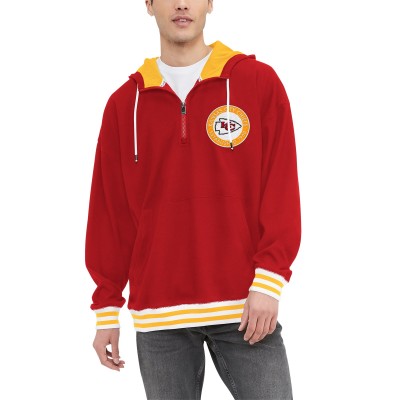 Kansas City Chiefs Tommy Hilfiger Red Aaron Quarter-Zip Hoodie