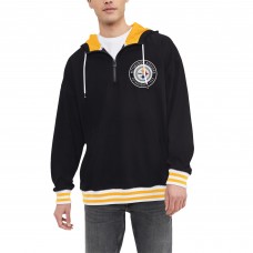 Pittsburgh Steelers Tommy Hilfiger Black Aaron Quarter-Zip Hoodie
