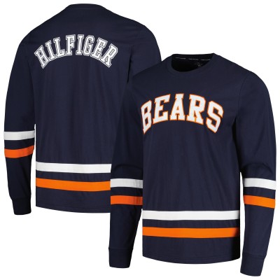 Футболка с длинным рукавом Chicago Bears Tommy Hilfiger Nolan - Navy/Orange