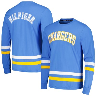 Футболка с длинным рукавом Los Angeles Chargers Tommy Hilfiger Nolan - Powder Blue/Gold