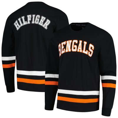 Футболка с длинным рукавом Cincinnati Bengals Tommy Hilfiger Nolan - Black/Orange