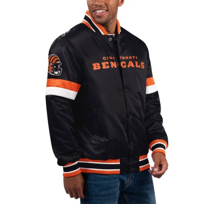 Куртка на кнопках Cincinnati Bengals Starter Home Game Satin - Black