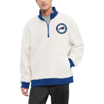 Кофта на короткой молнии Buffalo Bills Tommy Hilfiger Jordan Sherpa - Cream