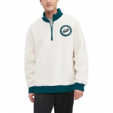 Кофта на короткой молнии Philadelphia Eagles Tommy Hilfiger Jordan Sherpa - Cream