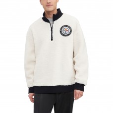Кофта Pittsburgh Steelers Tommy Hilfiger Cream Jordan Sherpa Quarter-Zip