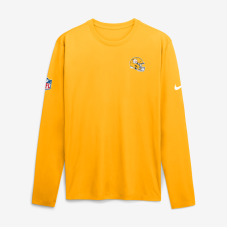 Футболка с длинным рукавом Pittsburgh Steelers Nike Gold Legend Small Logo Dri-FIT Футболка с длинным рукавом Pittsburgh Steelers Nike Gold Legend Small Logo Dri-FIT