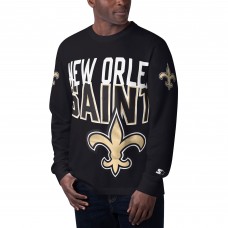 New Orleans Saints Starter Black Clutch Hit Long Sleeve T-Shirt