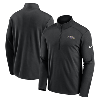 Baltimore Ravens Nike Black Pacer Dri-FIT Half-Zip Pullover