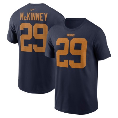 Футболка Green Bay Packers Xavier McKinney Nike Navy The 1923 Classic Name & Number