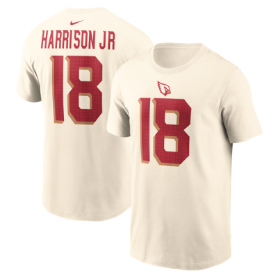 Футболка Marvin Harrison Jr. Arizona Cardinals Nike Rivalries Collection Name & Number - Natural