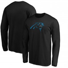 Футболка с длинным рукавом Carolina Panthers Black Primary Logo