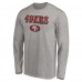 San Francisco 49ers Gray Team Lockup Long Sleeve T-Shirt