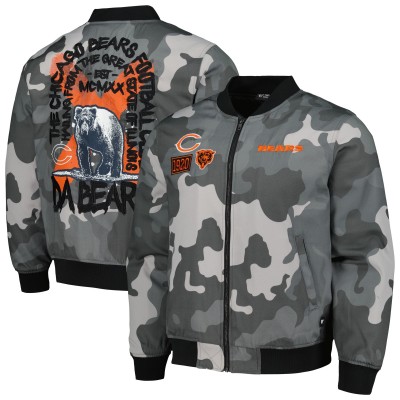 Бомбер Chicago Bears The Wild Collective Unisex Camo - Gray